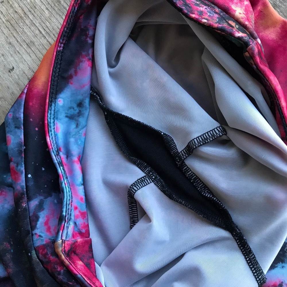 Onzie Galaxy Capri Miguel Leggings Pink Black XS - Picture 4 of 8
